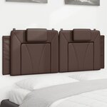 vidaXL Coussin de tête de lit marron 120 cm similicuir