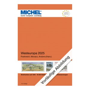 Catalogue de cotation Michel timbres d'Europe de l'Ouest édition 2025.