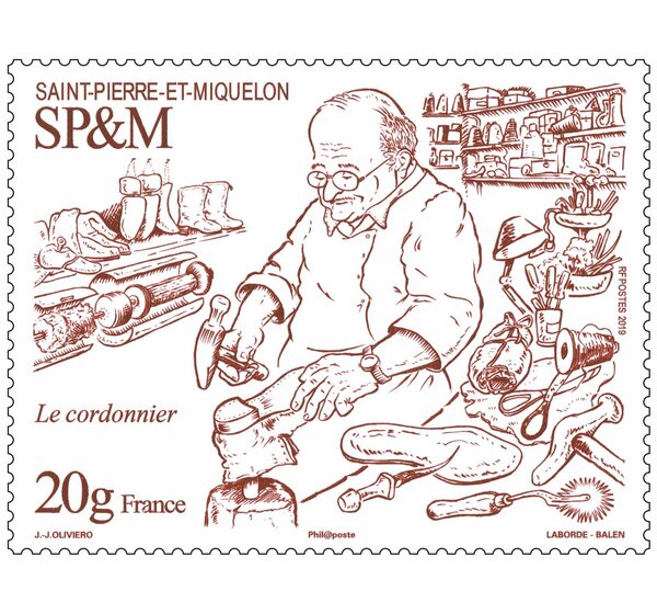 Timbre Saint Pierre et Miquelon - Le cordonnier