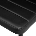 Lot de 8 chaises siège de salon cuisine salle à manger design carré élégant noir 08_0000142