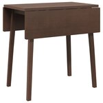 vidaXL Table à manger marron bois massif et caoutchouc