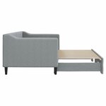 vidaXL Lit de jour avec lit gigogne gris clair 80x200 cm tissu