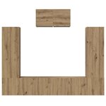 vidaXL Ensemble meuble TV 7 Pièces chêne artisanal 180 x 30 x 120 cm
