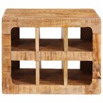 vidaXL Étagère à vin Marron 44 x 30 x 35 cm bois de manguier massif