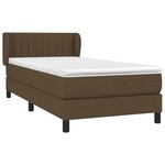 vidaXL Sommier à lattes de lit avec matelas Marron foncé 90x190 cm