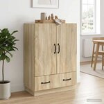 vidaXL Buffet Chêne Sonoma 66 x 34 5 x 92 cm Bois d'ingénierie