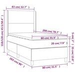 vidaXL Sommier à lattes de lit avec matelas Bleu 80x200 cm Tissu