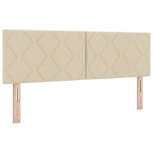 vidaXL Tête de Lit Design Blocs de Diamants Crème 140 cm Tissu