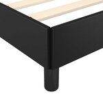vidaXL Cadre de lit avec tête de lit sans matelas noir 90x190 cm