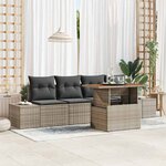 vidaXL Ensemble de salle à manger pour jardin Gris  Marron