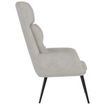 vidaXL Chaise de relaxation Gris clair Similicuir daim
