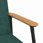 vidaXL fauteuil Vert foncé 59 x 75 x 78 cm tissu