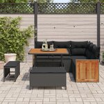 vidaXL Ensemble de canapé de jardin avec coussin 8 Pièces Noir