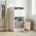 vidaXL Armoire à Laver Blanc 50 x 68 x 102 cm Bois d'ingénierie