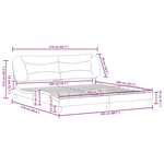 vidaXL Cadre de lit sans matelas Hvar gris foncé 200x200 cm tissu