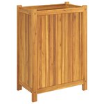 vidaXL Jardinière avec doublure 54x31x75 cm bois massif d'acacia
