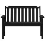 vidaXL Banc de jardin Noir 120 cm HDPE