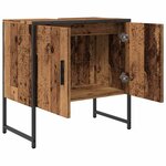 vidaXL Armoire lavabo de salle de bain vieux bois 60x33x60 cm