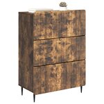 vidaXL Armoire à tiroirs Chêne fumé 66 x 34 5 x 92 cm
