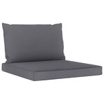 vidaXL Salon de jardin 5 Pièces avec coussins anthracite