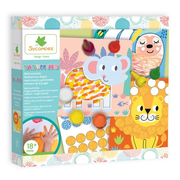 Babyssimo - multiactivites (peinture  collage  coloriage) - animaux de la savane