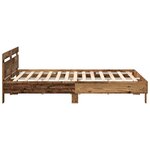 vidaXL Cadre de lit Bois ancien 200 x 200 cm Bois d'ingénierie