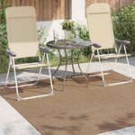 vidaXL Tapis de surface Carré HUARTE Naturel 200 x 200 cm Polyester