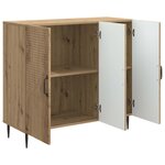 vidaXL Buffet Chêne artisanal 89 x 34 5 x 80 cm Bois d'ingénierie