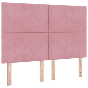 vidaXL Lit à ressorts avec matelas Rose 160 x 200 cm Velours