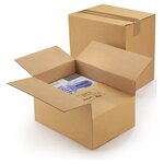 Caisse carton à hauteur variable et montage instantané simple cannelure raja 37 5x32x18/25 cm (lot de 25)