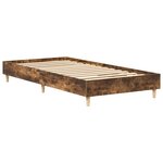 vidaXL Cadre de lit sans matelas chêne fumé 90x200cm bois d'ingénierie
