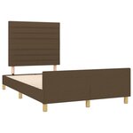 vidaXL Cadre de lit sans matelas marron foncé 120x200 cm tissu