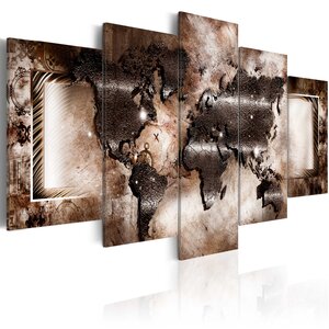 Tableau - platinum map l x h en cm 100x50