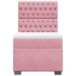 vidaXL Sommier à lattes de lit et matelas Rose 80x200 cm Velours