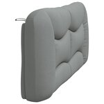vidaXL Coussin de tête de lit gris clair 193 cm tissu