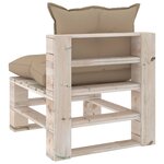 Vidaxl canapé de milieu palette de jardin avec coussins bois de pin