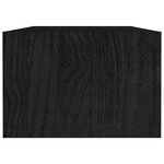 vidaXL Table basse noir 110x50x34 cm bois de pin massif