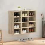 vidaXL Cabinet à chaussures Chêne sonoma 77 5 x 30 x 67 cm