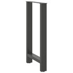 vidaXL Pieds de table de bar Anthracite 2 pièces 50 x (90-91) cm Acier
