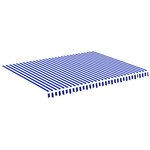 vidaXL Tissu de remplacement pour auvent Bleu et blanc 4 5x3 5 m