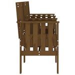 vidaXL Banc de jardin avec table 2 places brun miel bois massif de pin