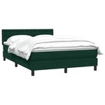 vidaXL Sommier à lattes de lit et matelas vert foncé 140x210cm velours