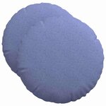vidaXL Coussins de siège 2 pc Tissu Bleu denim Ø50 x 19 cm