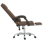 vidaXL Fauteuil de massage inclinable de bureau Marron Tissu