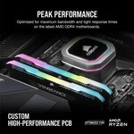 CORSAIR Mémoire PC DDR4 - VENGEANCE RGB PRO SL 16Go (2x8Go) - 3200Mhz - CAS 16 Optimized for AMD Ryzen - Black (CMH16GX4M2Z3200C16)