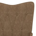 Vidaxl chaise de relaxation avec tabouret taupe tissu