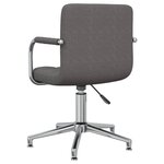 vidaXL Chaise pivotante de salle à manger Gris foncé Tissu
