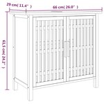 vidaXL Armoire de salle de bain 66x29x61 5 cm Bois massif de noyer