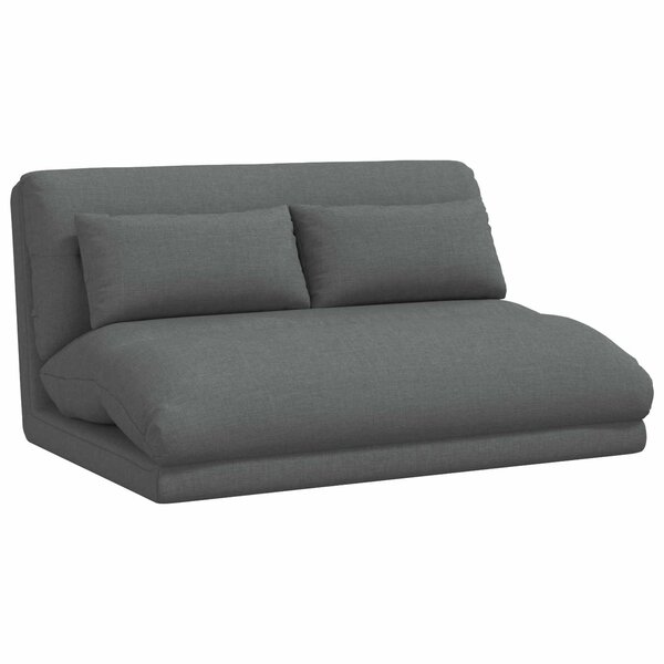 vidaXL Fauteuil de sol ajustable Gris foncé Tissu