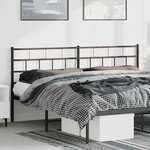 vidaXL Tête de lit métal noir 193 cm